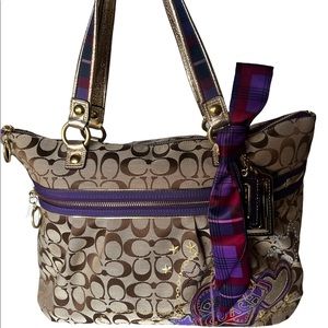 Coach | Bags | Coach Poppy Tartan Plaid Applique Glam Bag